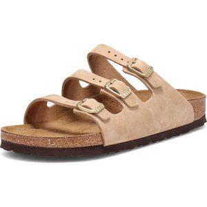 NEW! Birkenstock Womens Florida Fresh Soft Footbed Sandcastle Nubuck 38 EU